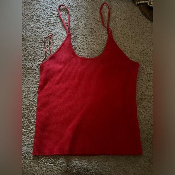 Zara small ribbed spaghetti strap top - Picture 8 of 9